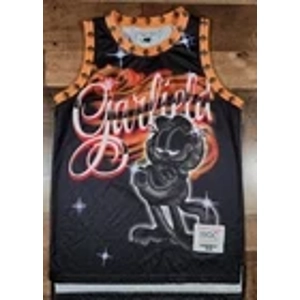 Headgear Classics Garfield Basketball Jersey Mens Size XL Black Spraypaint Airbrush