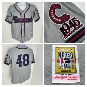 1945 Authentic Headgear Classics Negro League Cleveland Buckeyes Baseball Jersey