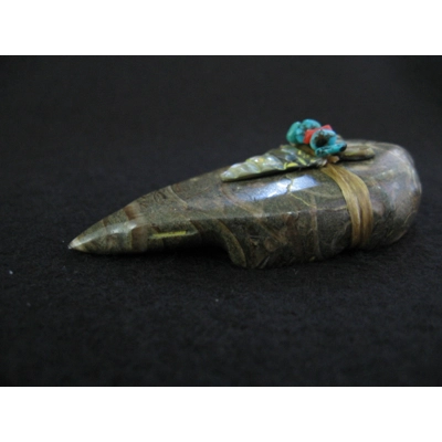 Crawstone Mole 2- 1/2 " L x 1- 1/2 " H by Lena Boone Authentic Zuni Art