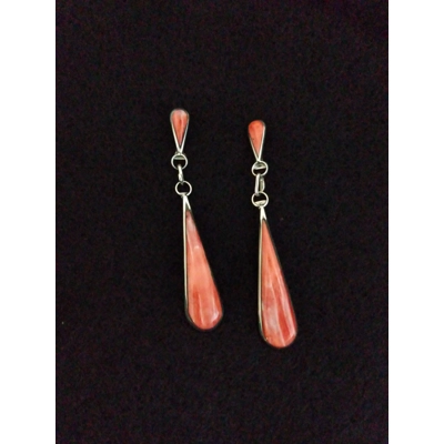 Post Sterling Silver /Coral Earrings