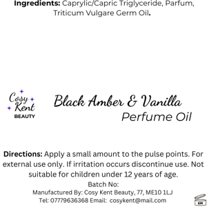 Black Amber & Vanilla Perfume Oil
