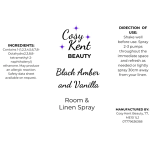 Black Amber & Vanilla Room Spray