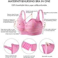 Brezšivni nedrček za dojenje - 3 delni komplet črni, roza, nude