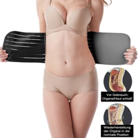 Pas 3v1 za oblikovanje trebuha po porodu ČRNA