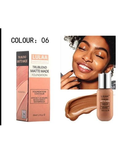 LULAA New Women Beauty 35ml Foundation Soft Matte Long Wear Oil Control Concealer Liquid Foundation Cream Fashion Women's Makeup