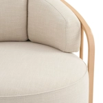 Better Homes & Gardens Lillian Swivel Birdcage Accent Chair, Cream Linen