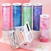 Quicksand Translucent Creative Multifunction Cylindrical Pencil Box Case 2020 school Stationery Pen 