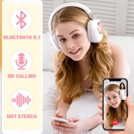 RGB Wireless Headphones Cute Cat Bluetooth Headset with Mic Portable Stereo Music Headphone RGB Wireless Headphones Cute Cat Bluetooth Headset with Mic Portable Stereo Music Headphone