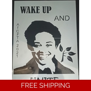 Wake Up stencil/A4/Mylar (7.5 mil/190 microns)