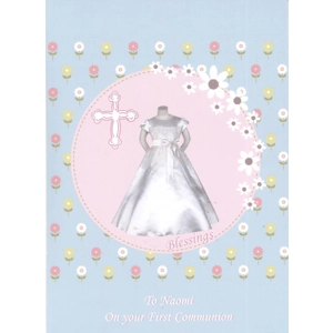 First Communion Dress Card