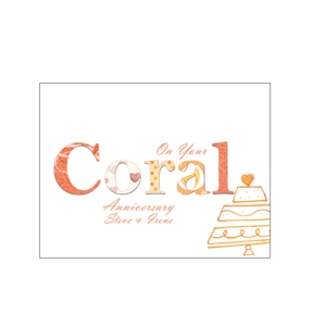 Coral / Ruby Anniversary Card