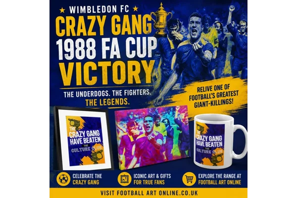 Wimbledon Crazy Gang 1988 FA Cup Victory | Football Art