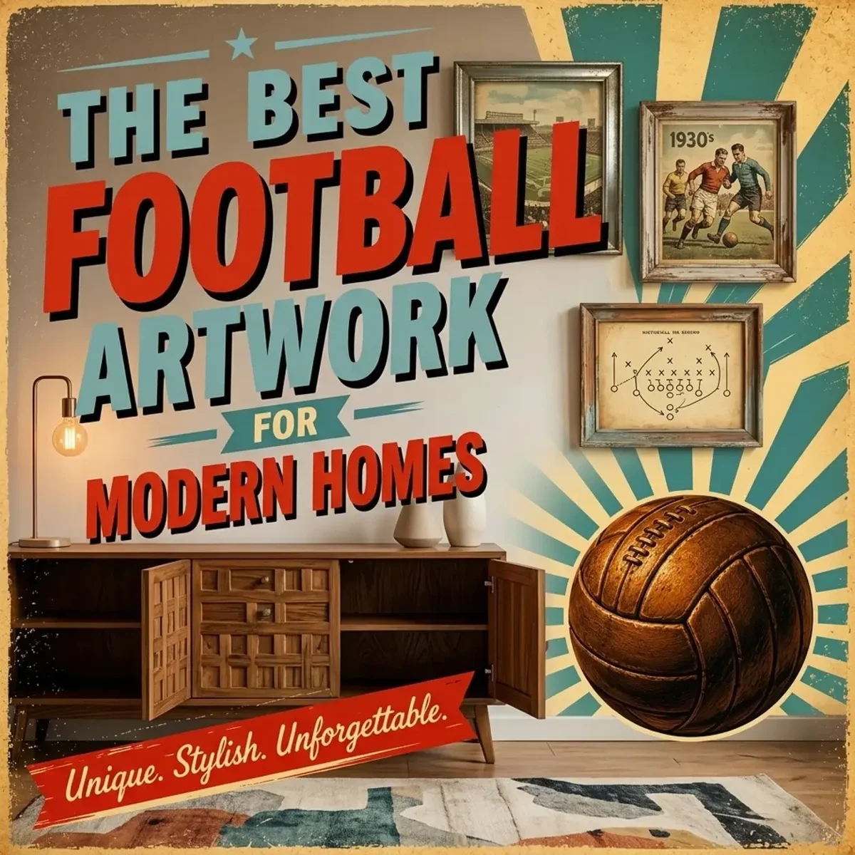 How to Style Football Artwork in Modern Homes