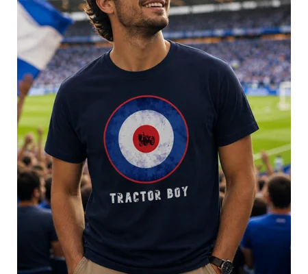 Tractor Boy Fan Tee | Ipswich-Inspired Blue T-Shirt