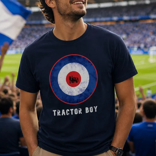 Tractor Boy Fan Tee | Ipswich-Inspired Blue T-Shirt