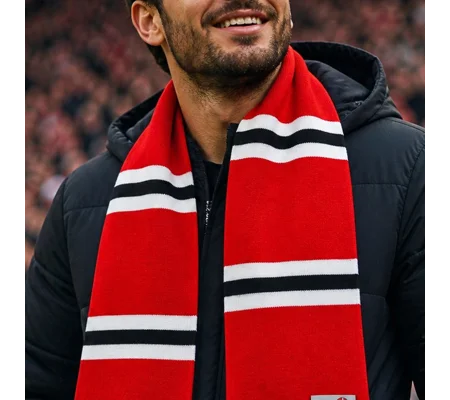 Man U Colours Retro Style Football Bar Scarf