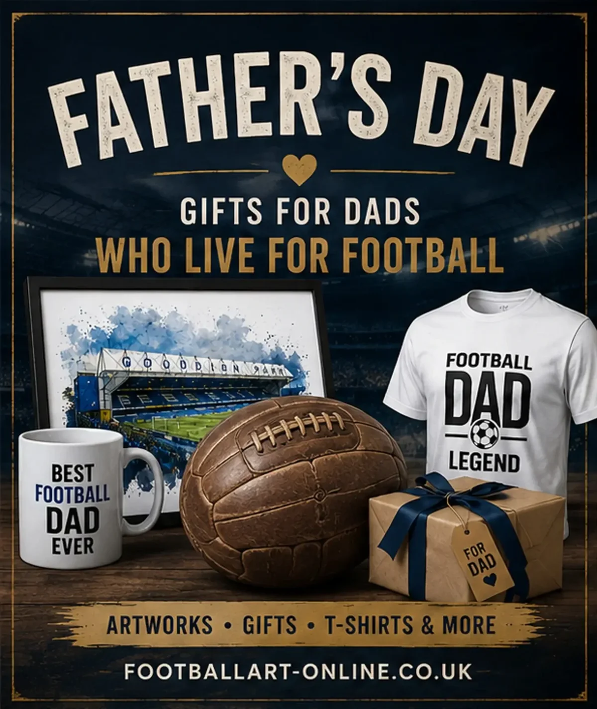 Father’s Day Gifts for Football Dads in the UK: Unique Football Art, T-Shirts & Personalised Presents He’ll Actually Love