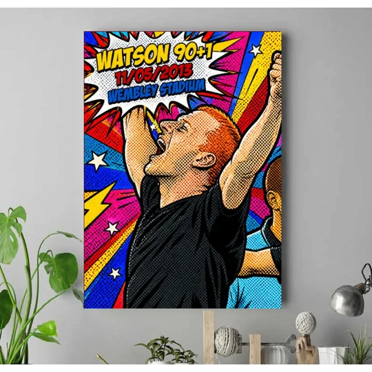 90+1 Wigan Watson FA Cup Winner Inspired Pop-Art Tribute Canvas Print