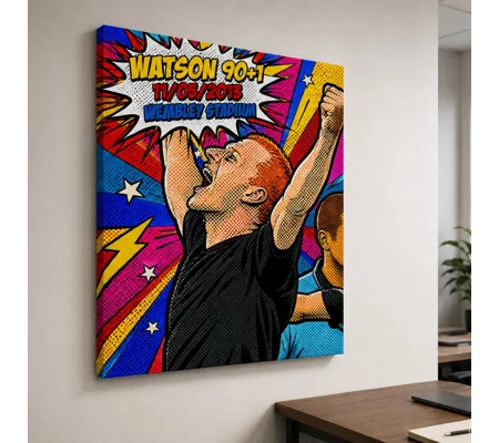 90+1 Wigan Watson FA Cup Winner Inspired Pop-Art Tribute Canvas Print