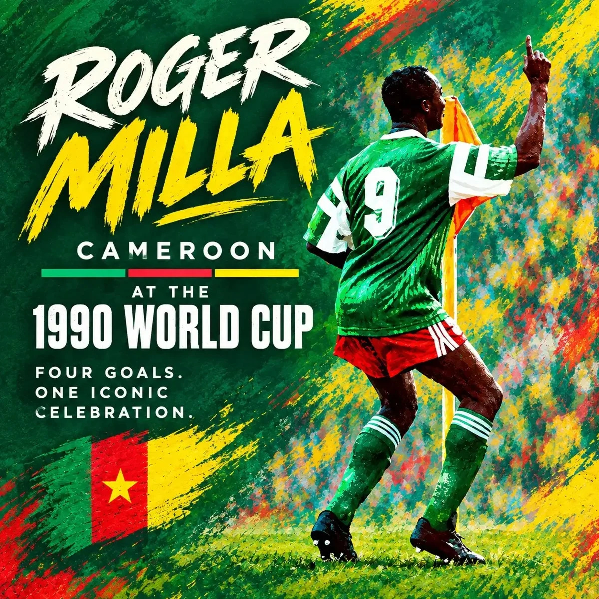 Roger Milla & Cameroon at the 1990 World Cup