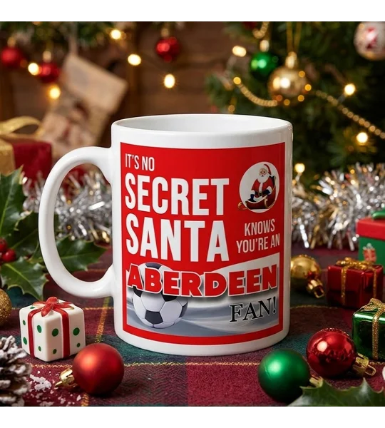 Aberdeen-inspired Secret Santa Christmas football gift mug