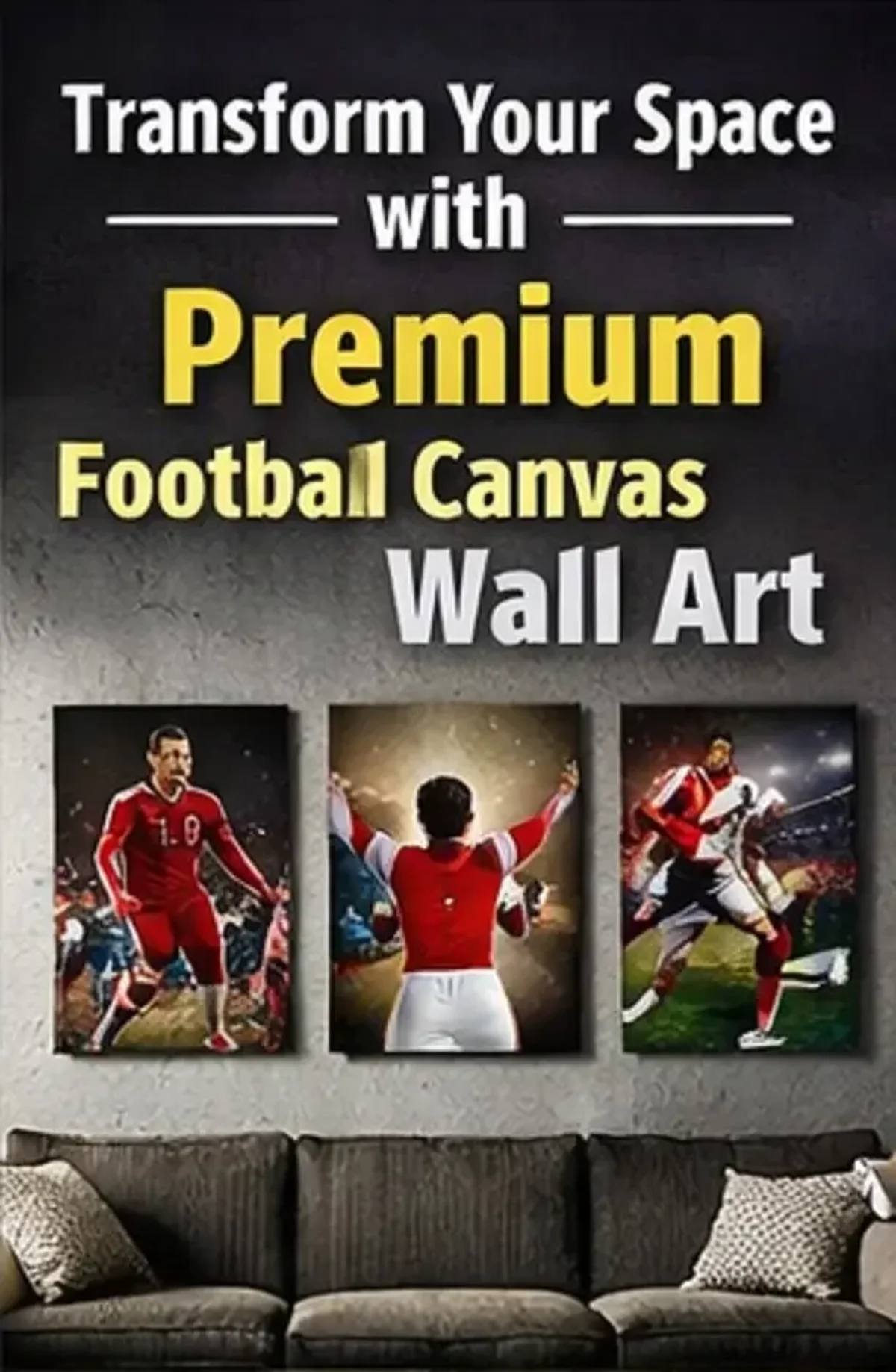 Transform Your Space with Premium Football Canvas Wall Art