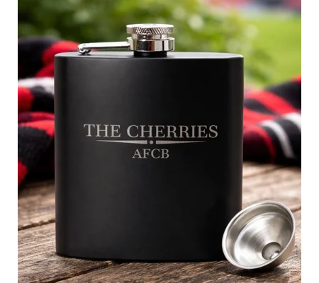 Bournemouth Cherries-Inspired 6oz Luxury Hip Flask | Football Gift