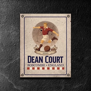 Dean Court vintage metal wall sign