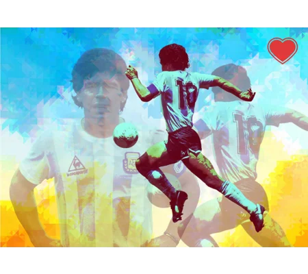 Argentina Diego Maradona Iconic Pop-art Digital Print