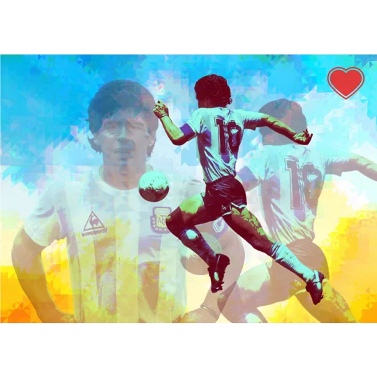 Argentina Diego Maradona Iconic Pop-art Digital Print