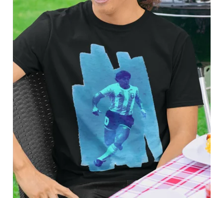 Argentina Diego Maradona-Inspired Iconic Legend Black T-shirt