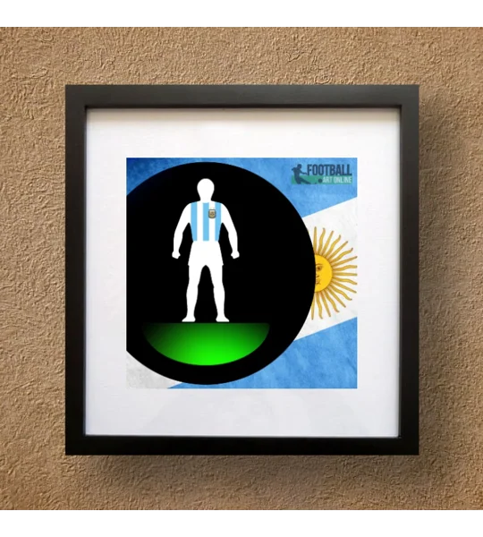 Argentina Football Figure Art Framed Print