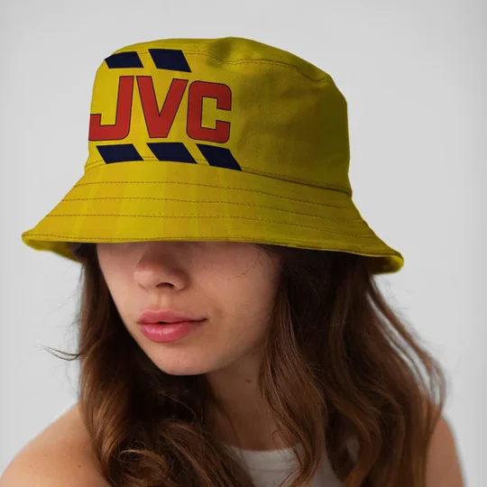 Arsenal 1993 away-inspired retro bucket hat in heavyweight canvas