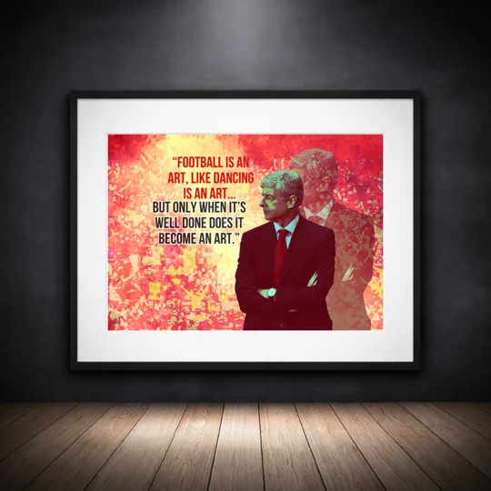 Arsenal Arsene Wenger Quote Pop-art Print | Framed Football Wall Art