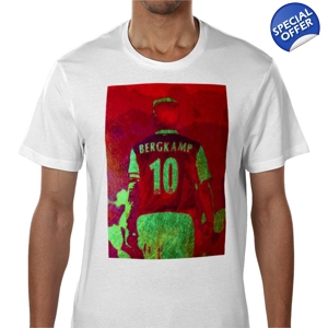 Arsenal Dennis Bergkamp Iconic Pop-art T-shirt