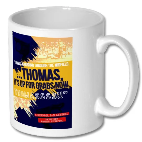 Arsenal Michael Thomas Its up for grabs now Mug