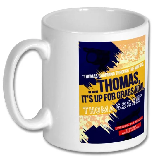 Arsenal Michael Thomas Its up for grabs now Mug