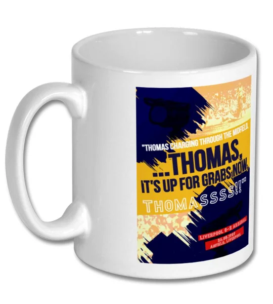 Arsenal Michael Thomas Its up for grabs now Mug