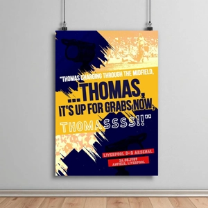 Arsenal Inspired Football Art | Michael Thomas Its up for grabs now Poster