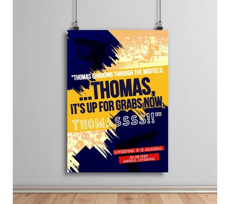 Arsenal Inspired Football Art | Michael Thomas Its up for grabs now Poster