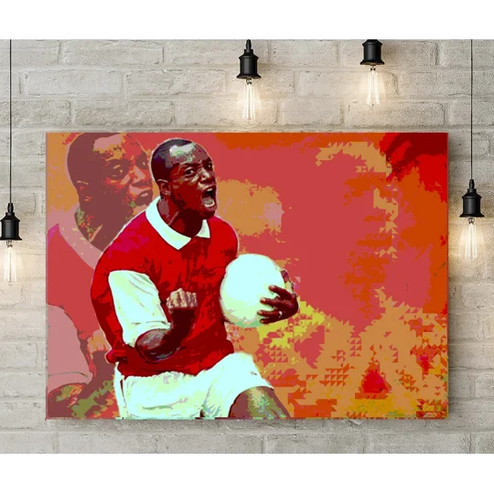 Arsenal canvas featuring Ian Wright-inspired football artwork for Gunners fans