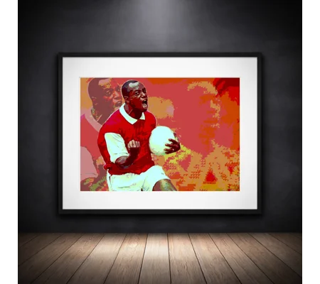 Arsenal Inspired Art | Ian Wright Iconic Pop-art style Framed Print