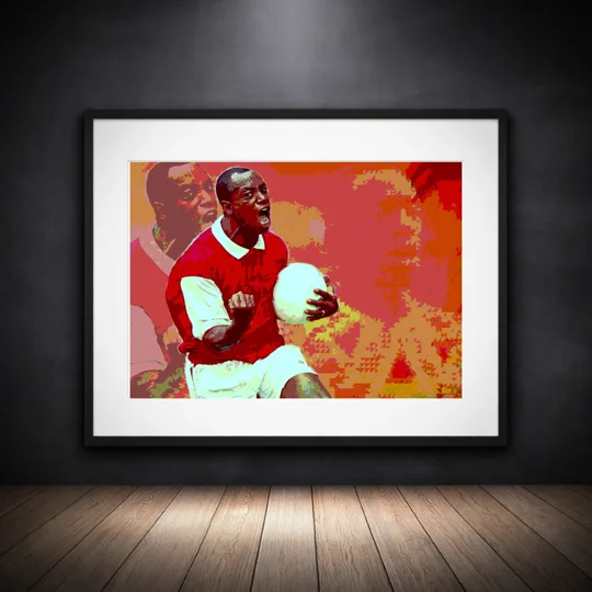 Arsenal Inspired Art | Ian Wright Iconic Pop-art style Framed Print