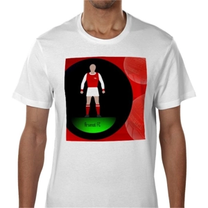 Arsenal Inspired Football Figure Art T-Shirt | Soccer Tee