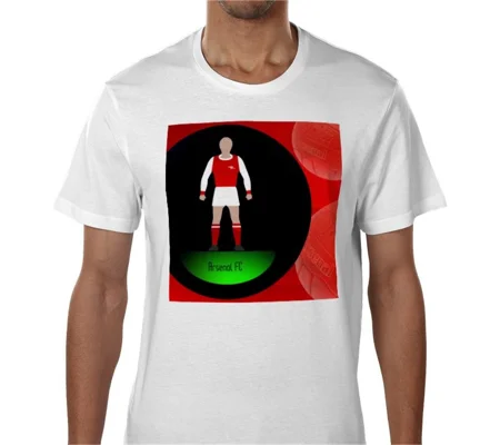 Arsenal Inspired Football Figure Art T-Shirt | Soccer Tee