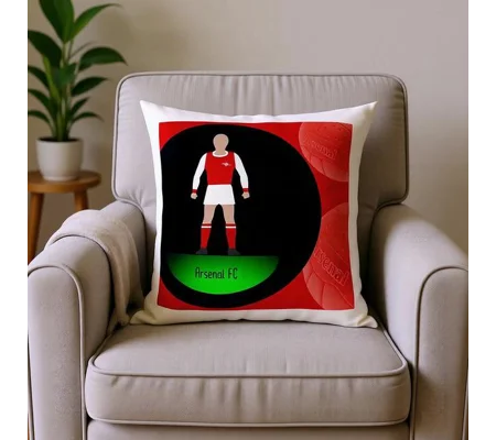 Arsenal Inspired Football Figure Art Cushion | Fans Gift Idea