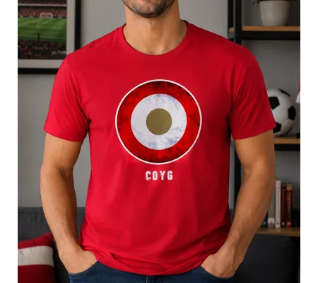 Arsenal Inspired Mod Target Retro Red T-Shirt | Vintage-Style Tee