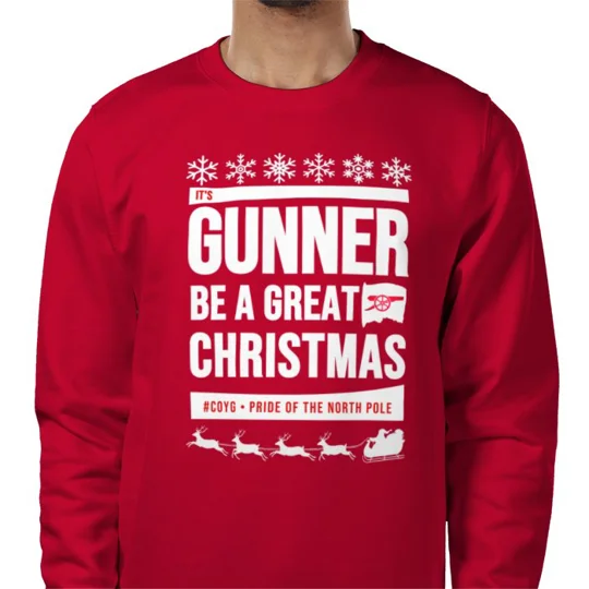 Arsenal Christmas sweater inspired festive football sweatshirt