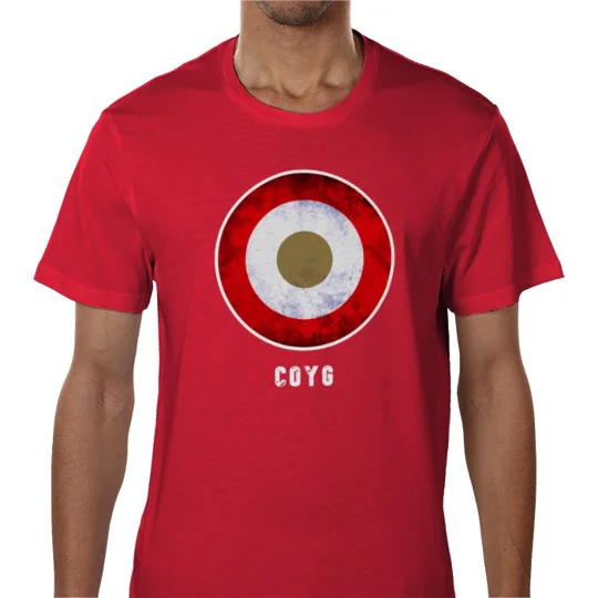 Arsenal Inspired Mod Target Retro Red T-Shirt | Vintage-Style Tee