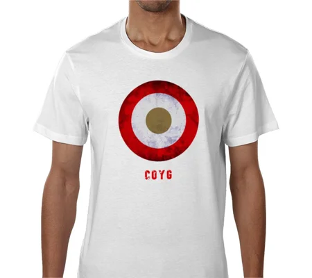 Arsenal Inspired Mod Target Retro White T-Shirt | Vintage-Style Tee